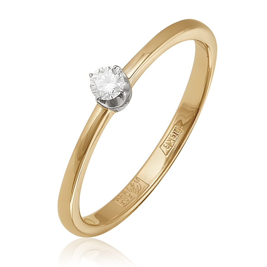 Кольцо, золото, бриллиант, 1-31-0155-101